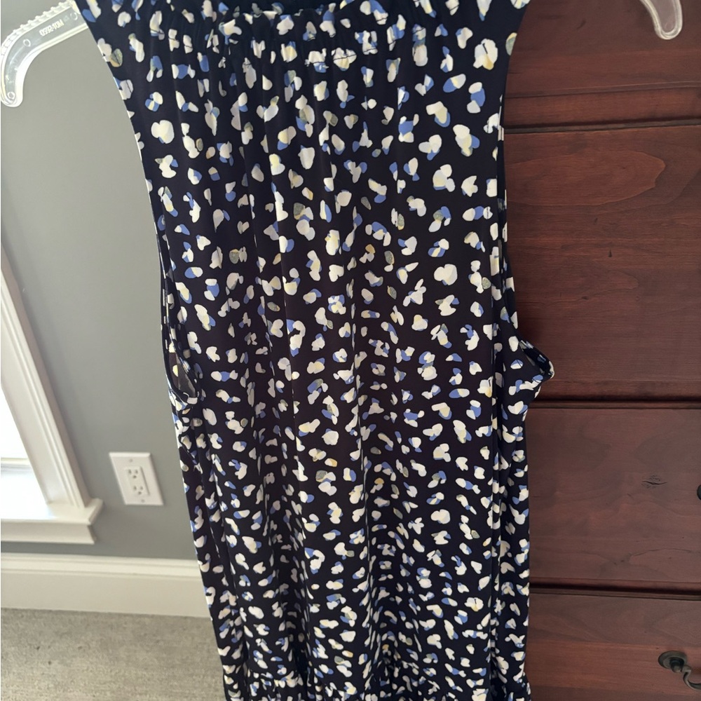 Banana Republic Black and White Mock Neck Maxi Dress